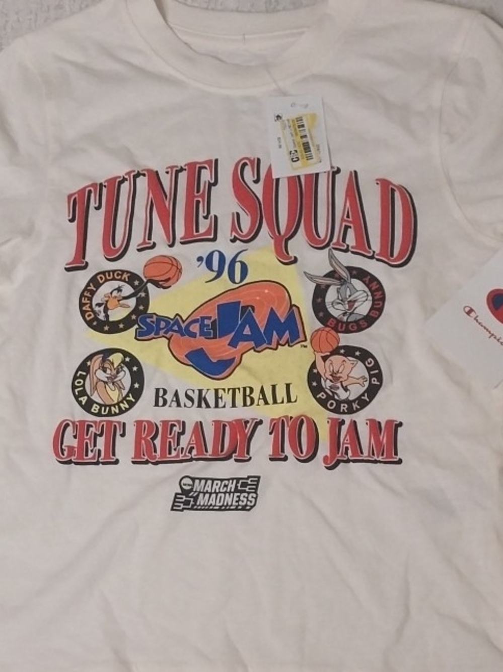 Champion White Tune Squad '96 Space Jam Graphic Tee